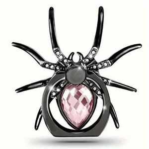 Pink Crystal Diamond 360 Rotating Spider Cell Phone Ring Stand Holder
